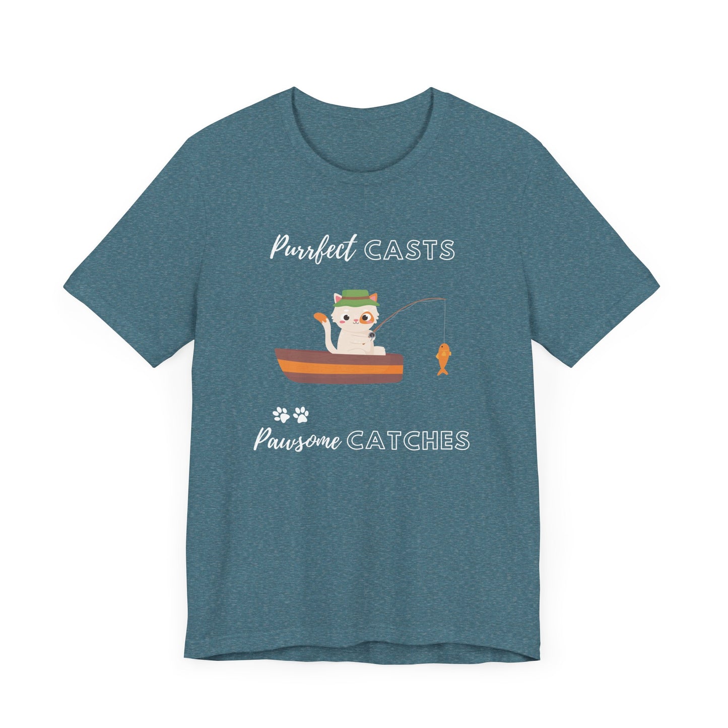Purrfect Casts, Pawsome Catches T-Shirt