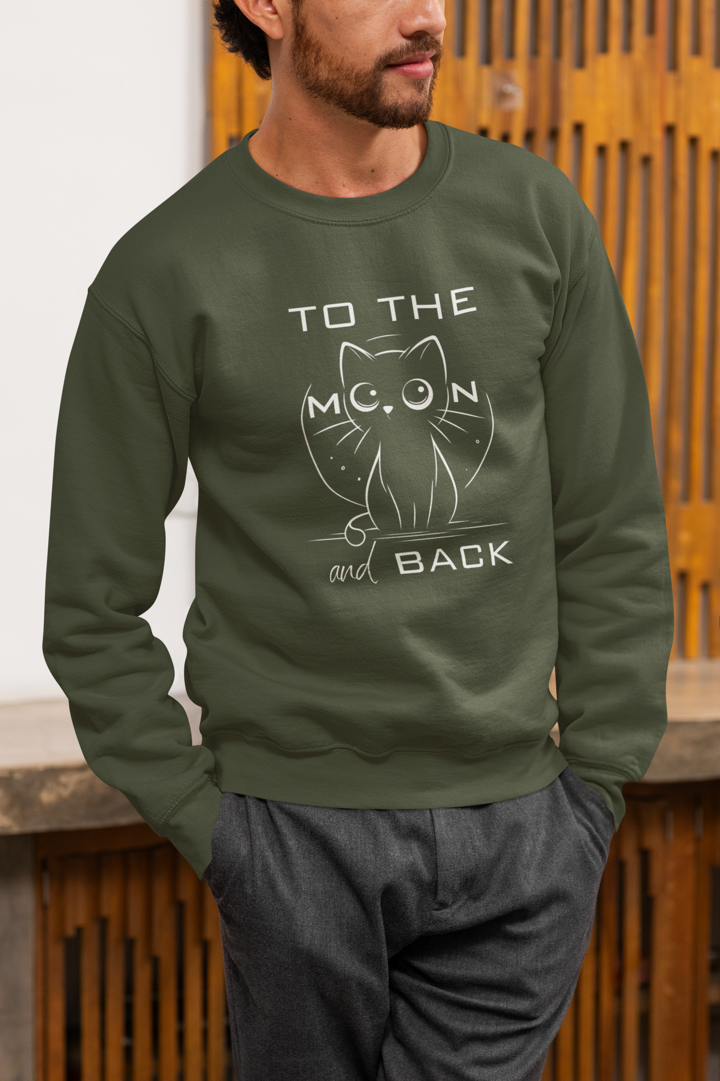 To the Moon and Back – Cute Cat Love Sweatshirt