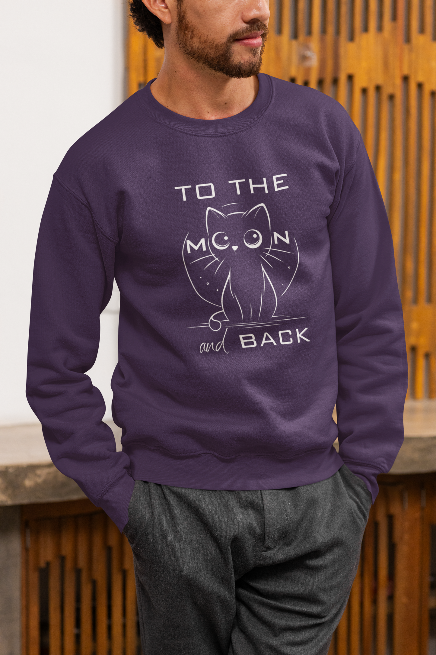 To the Moon and Back – Cute Cat Love Sweatshirt