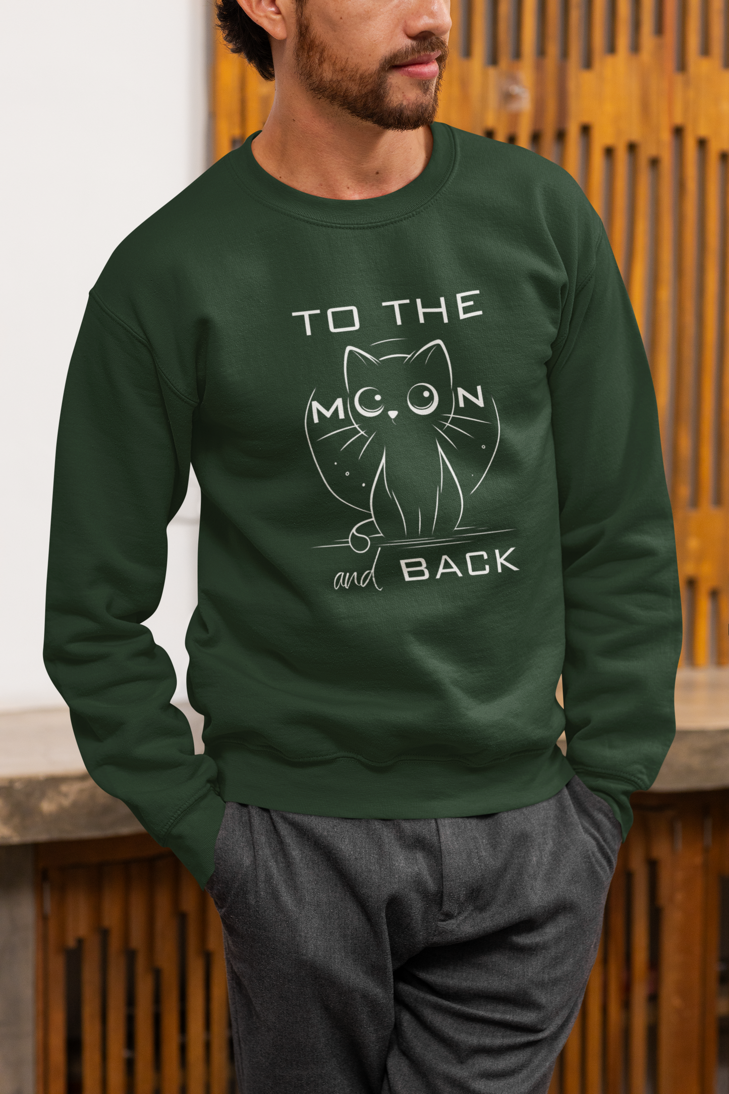 To the Moon and Back – Cute Cat Love Sweatshirt