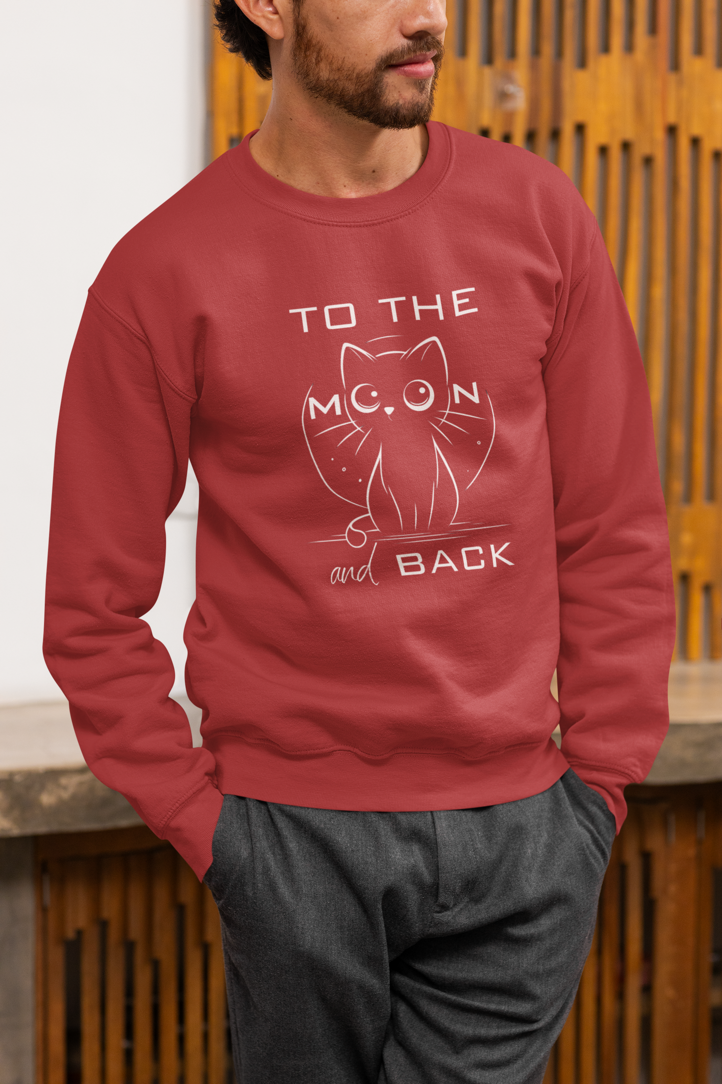 To the Moon and Back – Cute Cat Love Sweatshirt