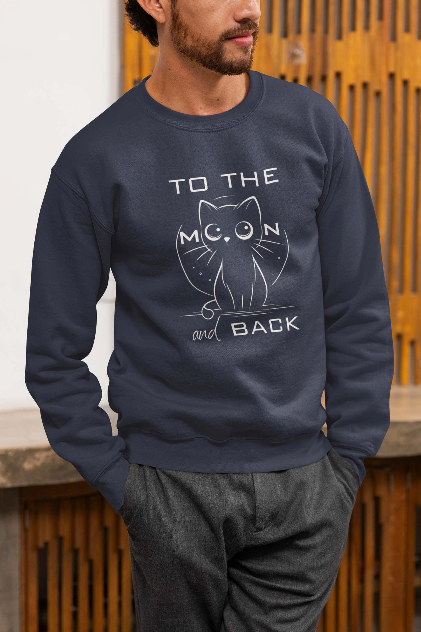 To the Moon and Back – Cute Cat Love Sweatshirt