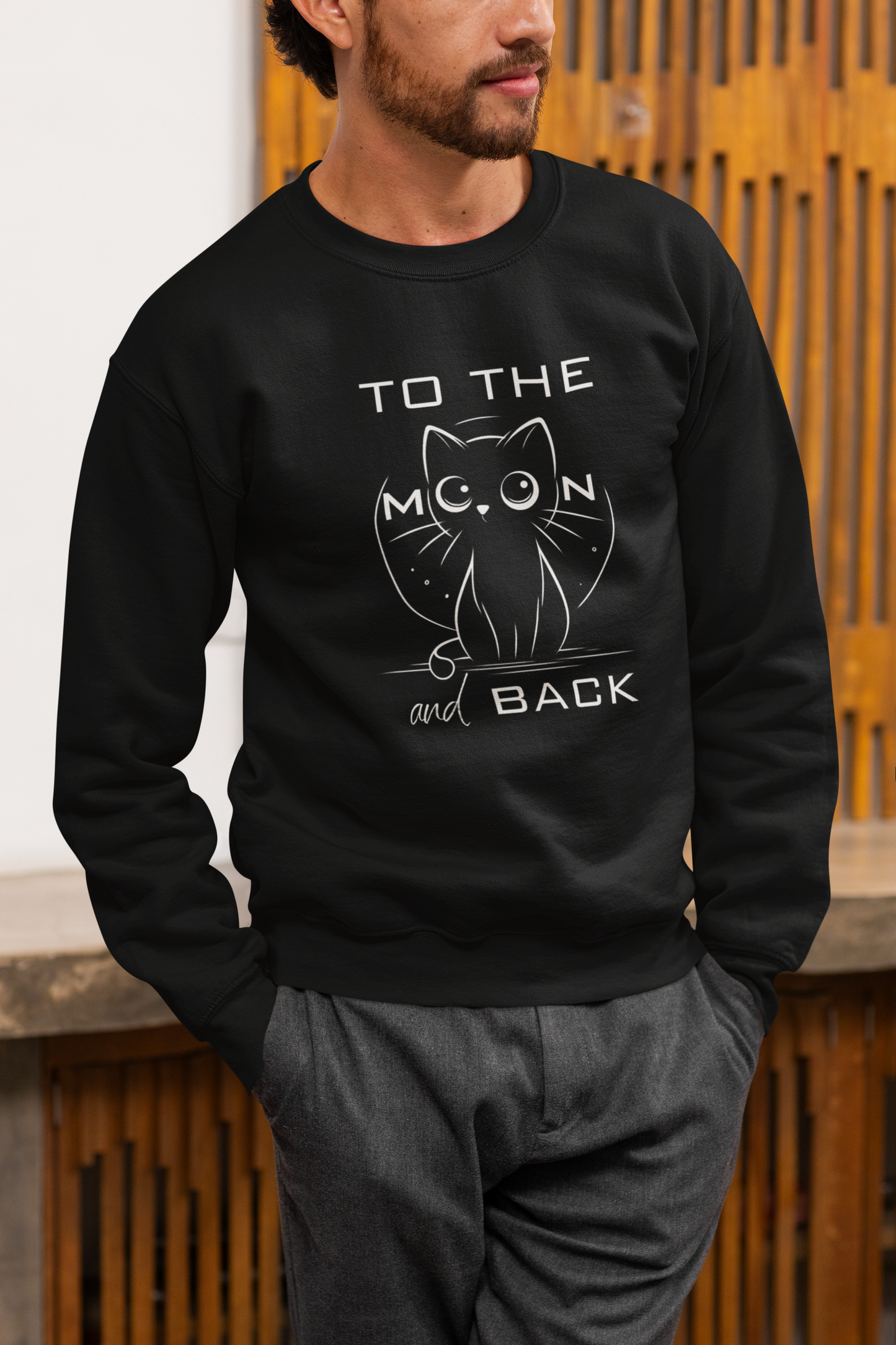 To the Moon and Back – Cute Cat Love Sweatshirt