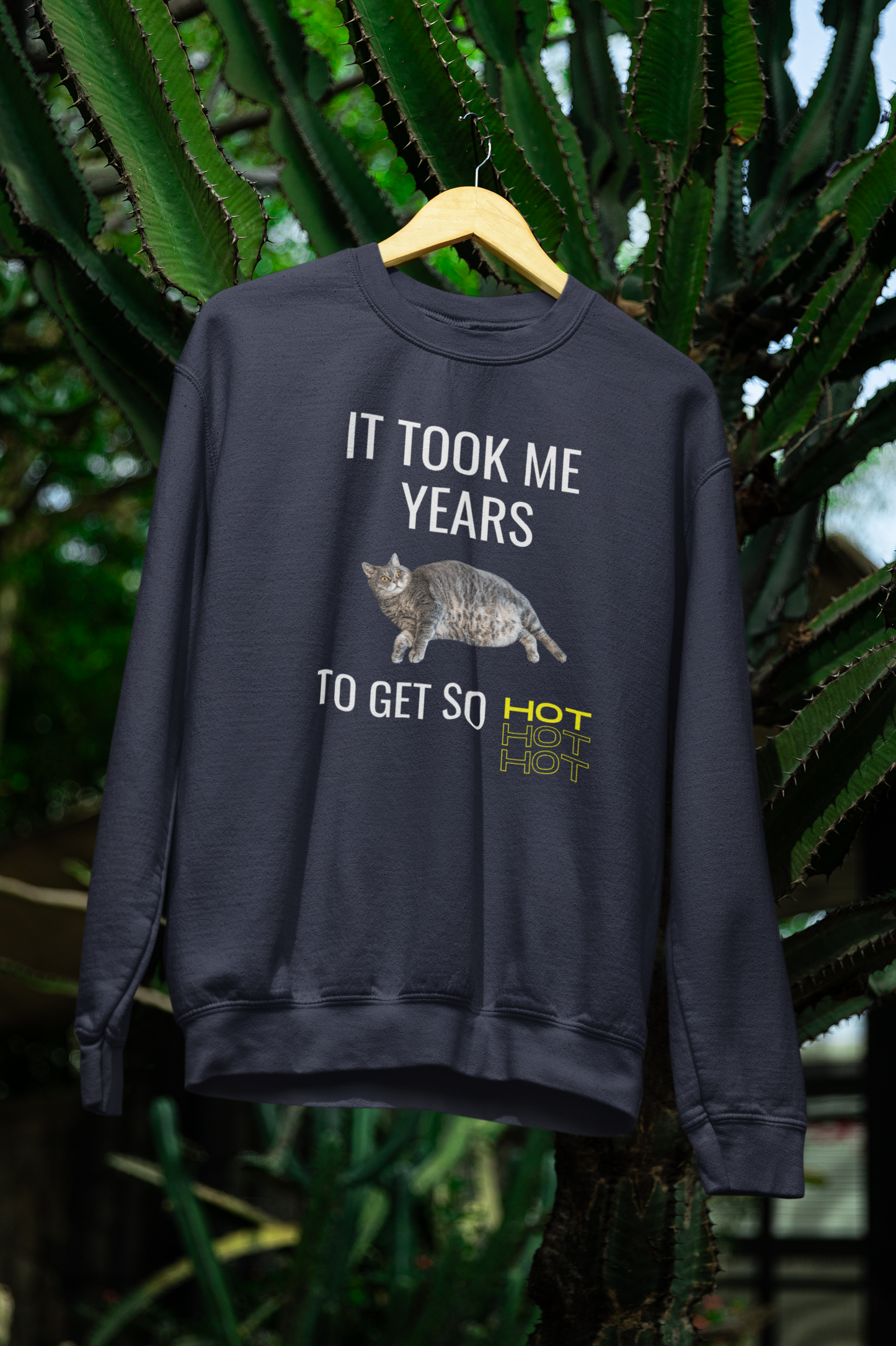 It Took Me Years to Get This Hot – Funny Chubby Cat Sweatshirt