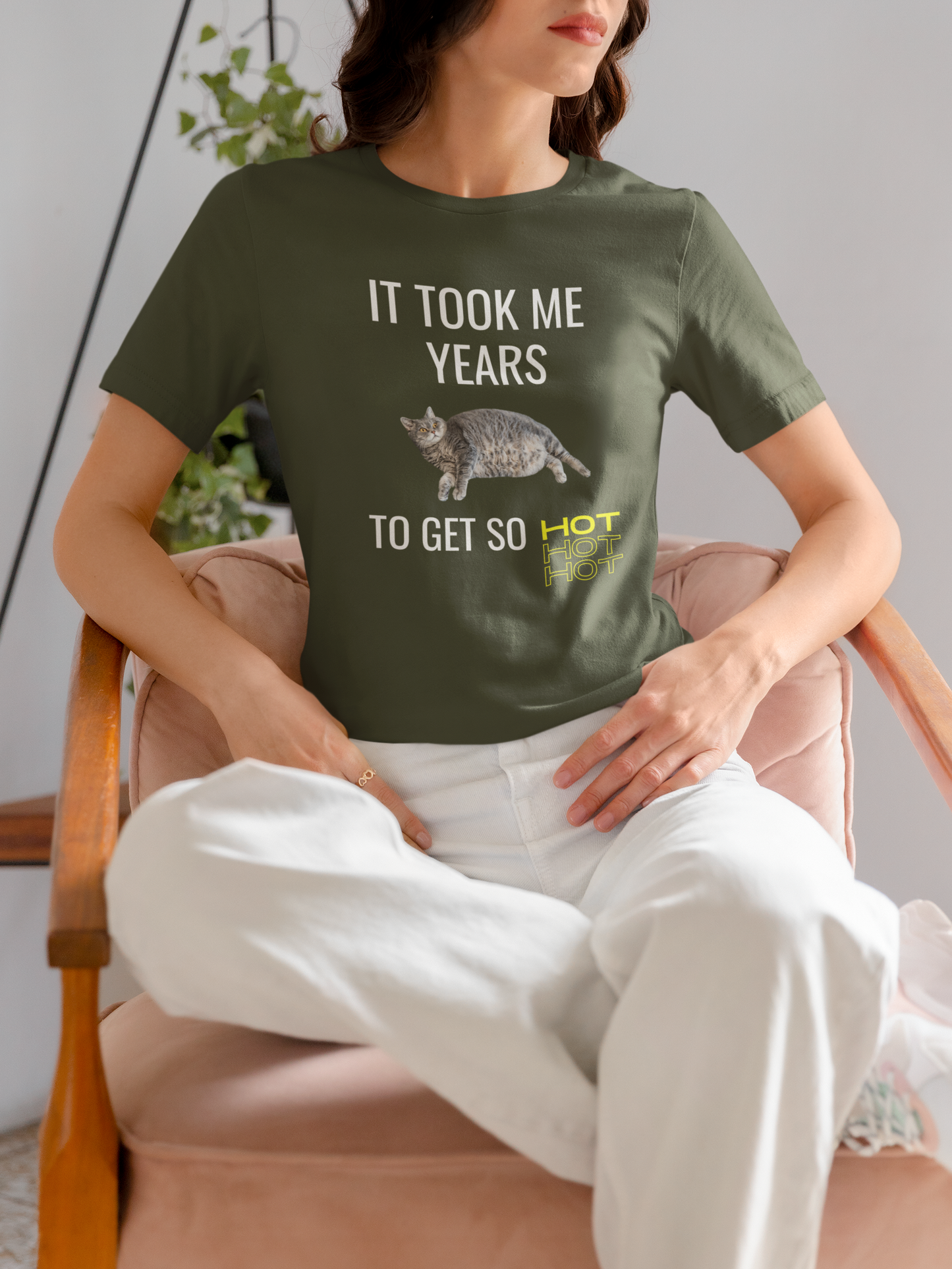It Took Me Years to Get This Hot – Funny Chubby Cat T-Shirt (Unisex)
