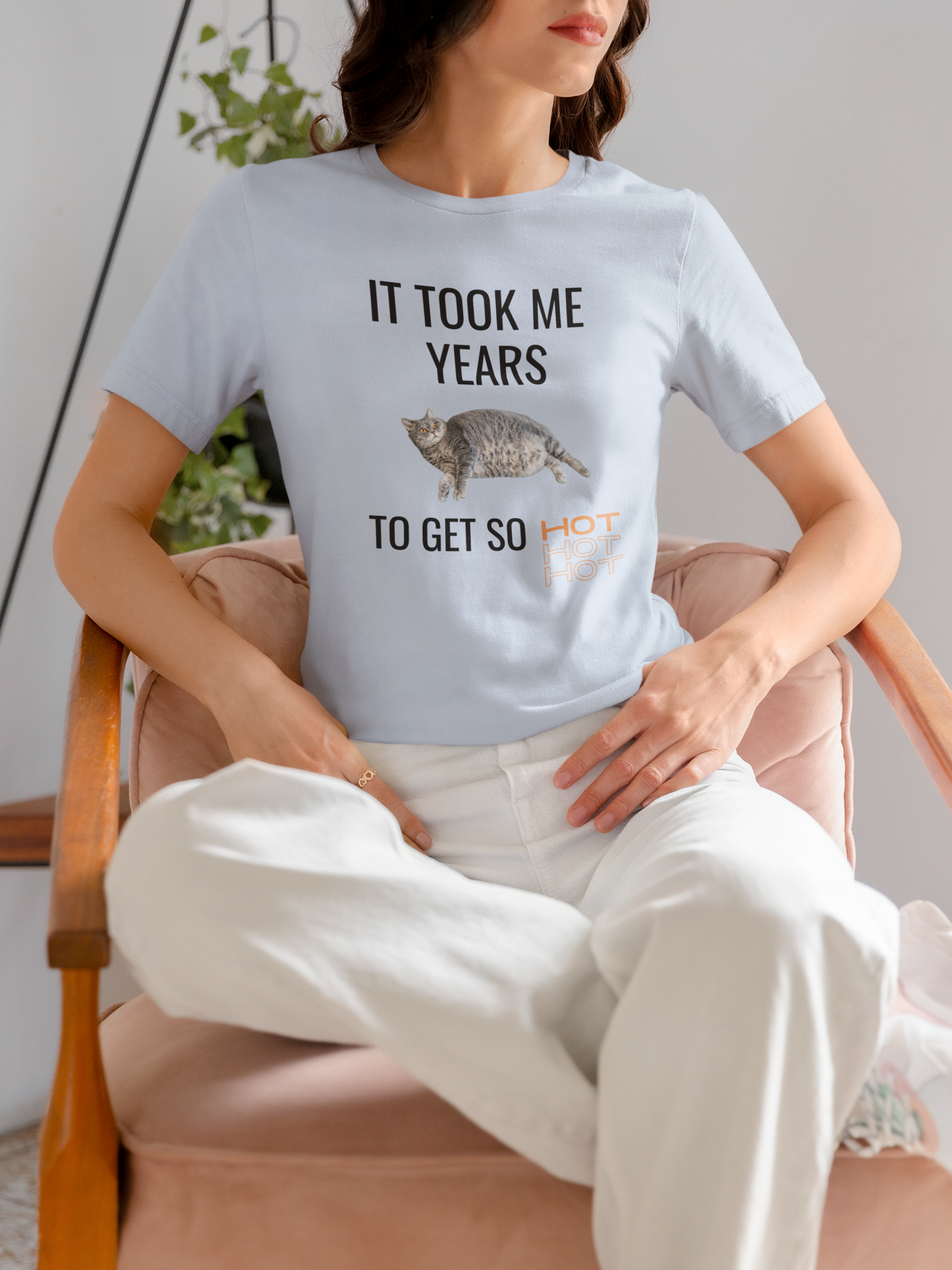 It Took Me Years to Get This Hot – Funny Chubby Cat T-Shirt (Unisex)