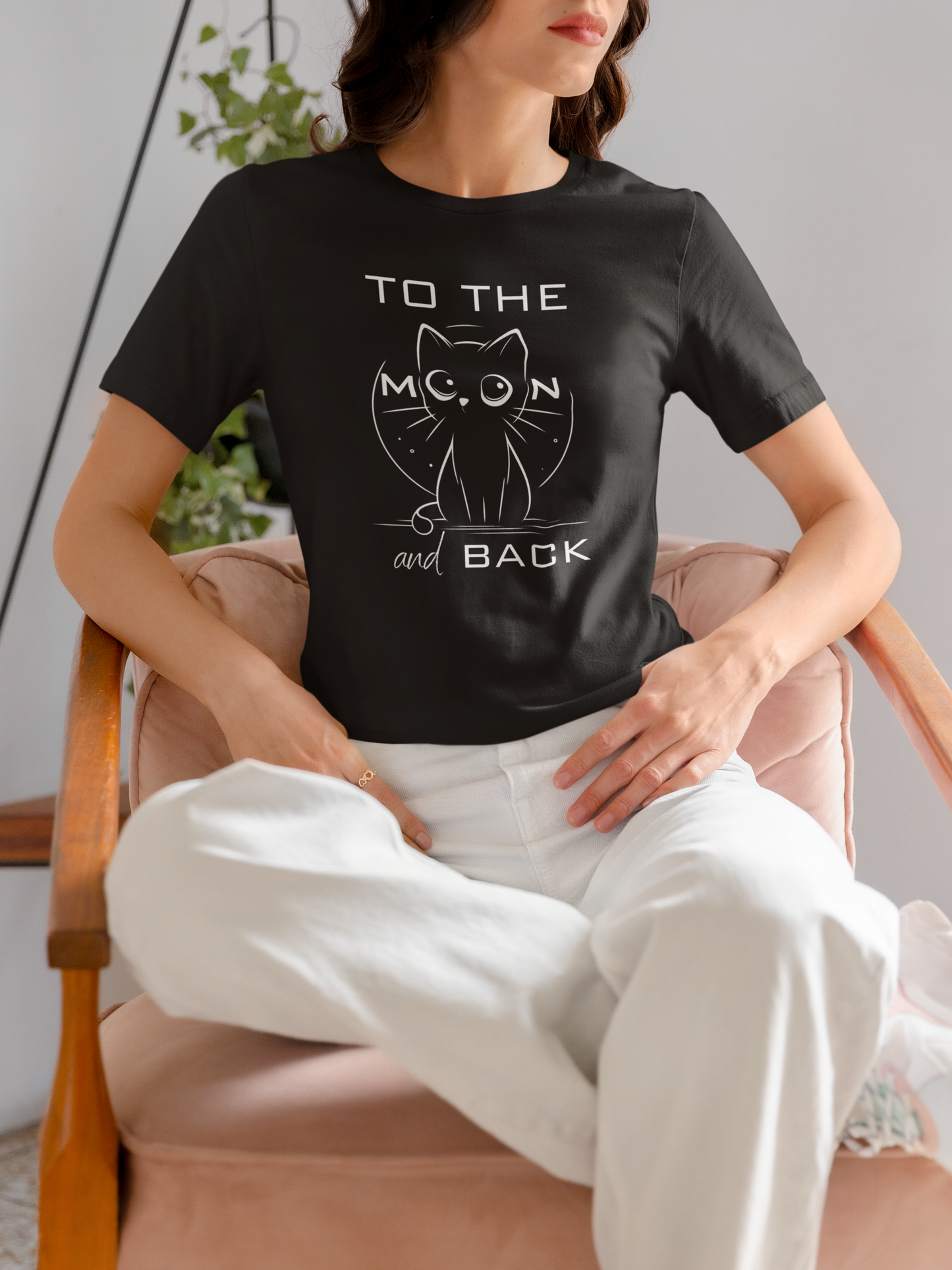 To the Moon and Back – Cute Cat Love Quote T-Shirt
