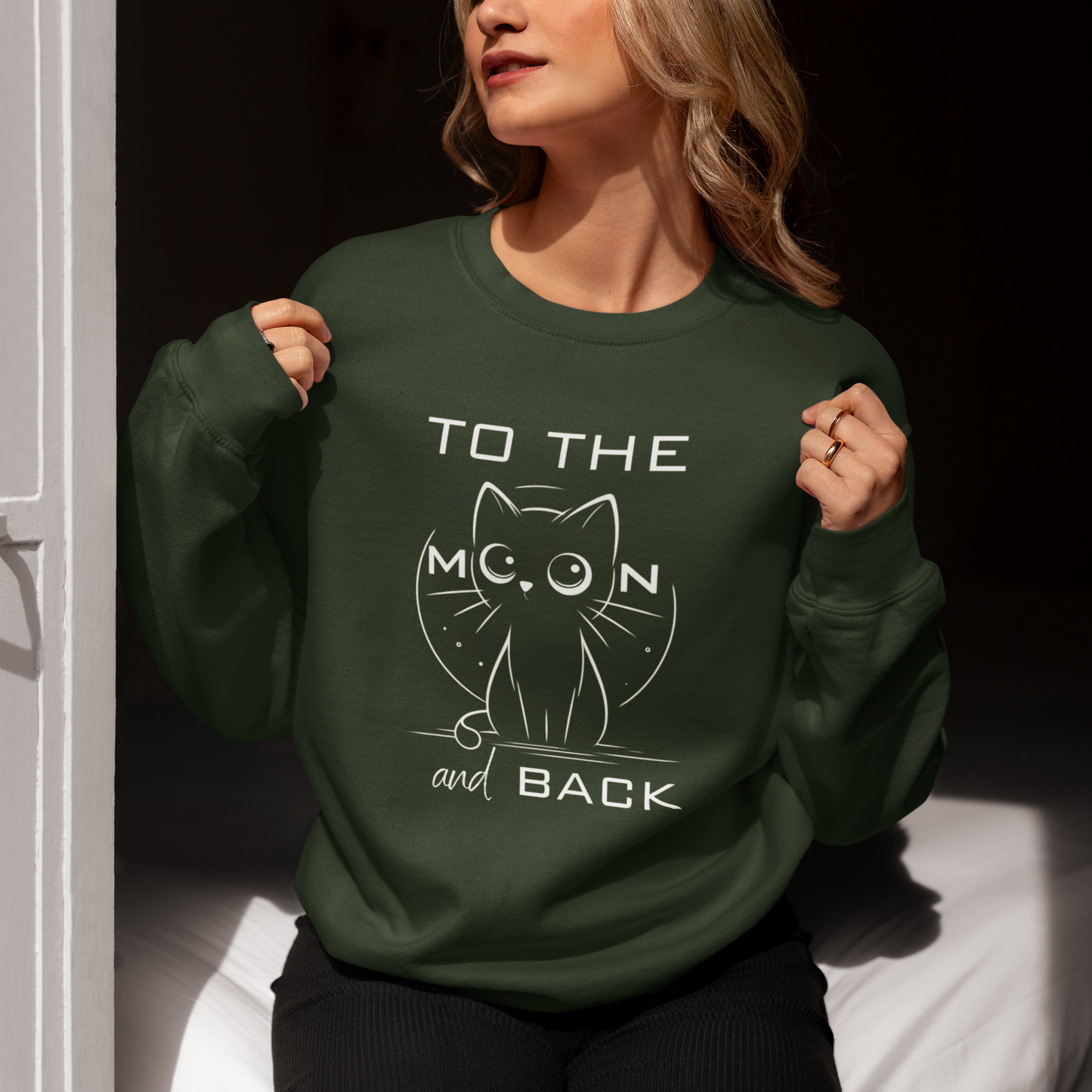 To the Moon and Back – Cute Cat Love Sweatshirt