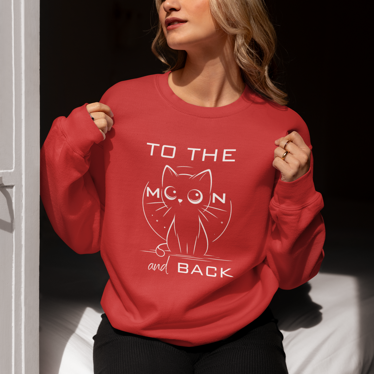 To the Moon and Back – Cute Cat Love Sweatshirt