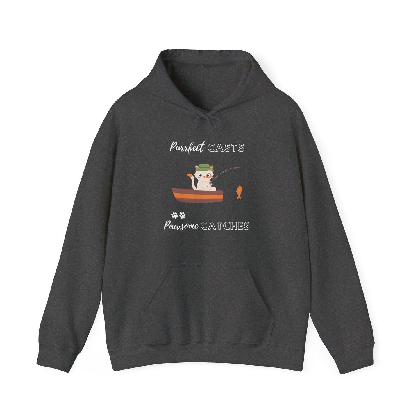 Purrfect Casts, Pawsome Catches Hoodie