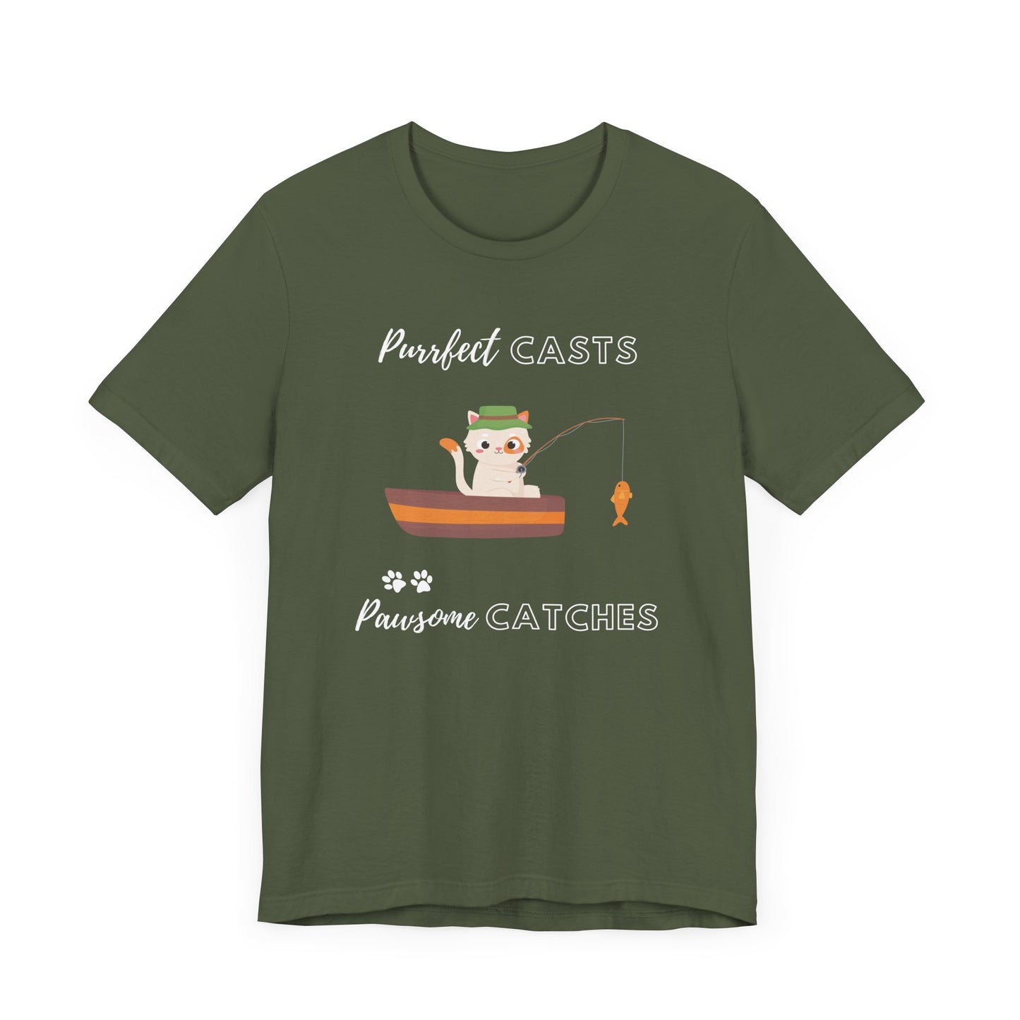 Purrfect Casts, Pawsome Catches T-Shirt