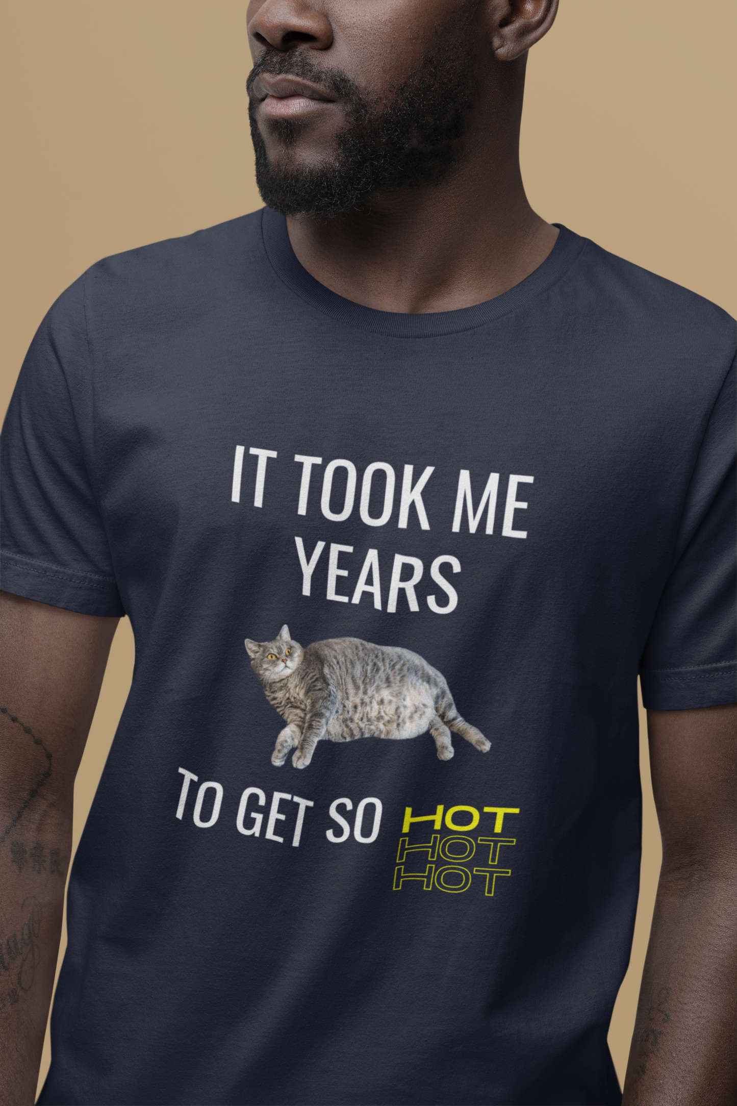It Took Me Years to Get This Hot – Funny Chubby Cat T-Shirt (Unisex)