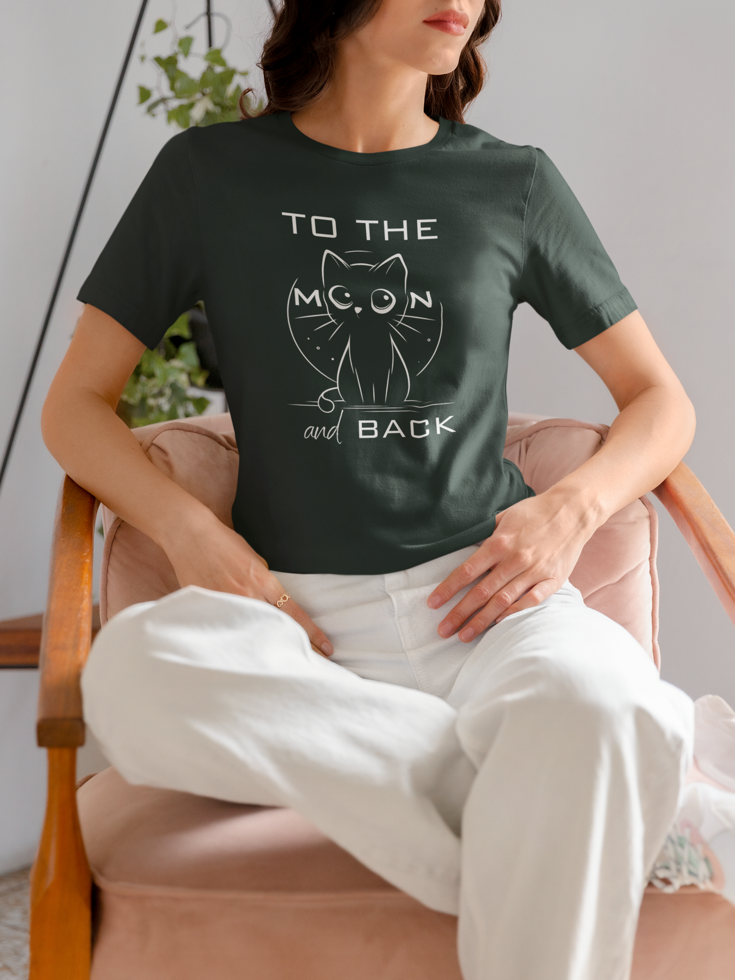 To the Moon and Back – Cute Cat Love Quote T-Shirt